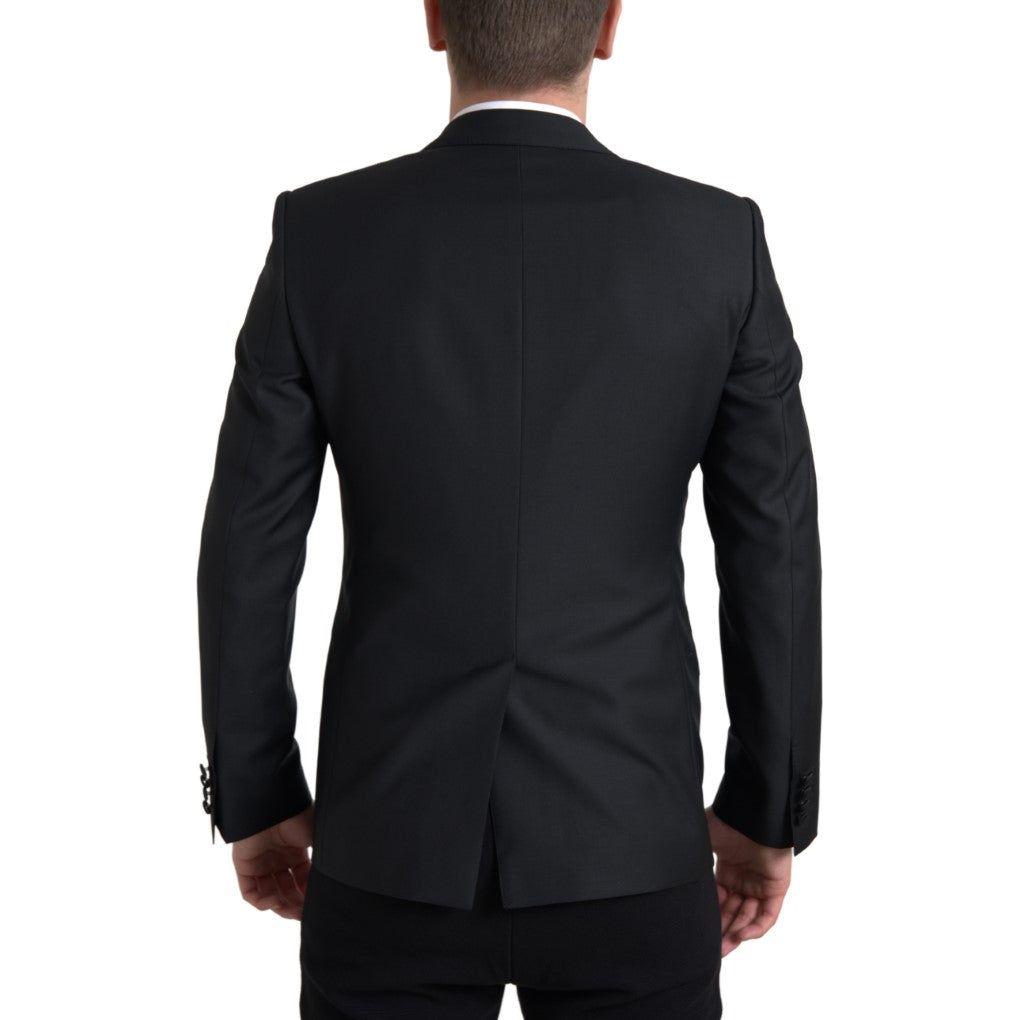 Dolce & Gabbana Exquisite Slim Fit Wool-Blend Blazer Dolce & Gabbana Black