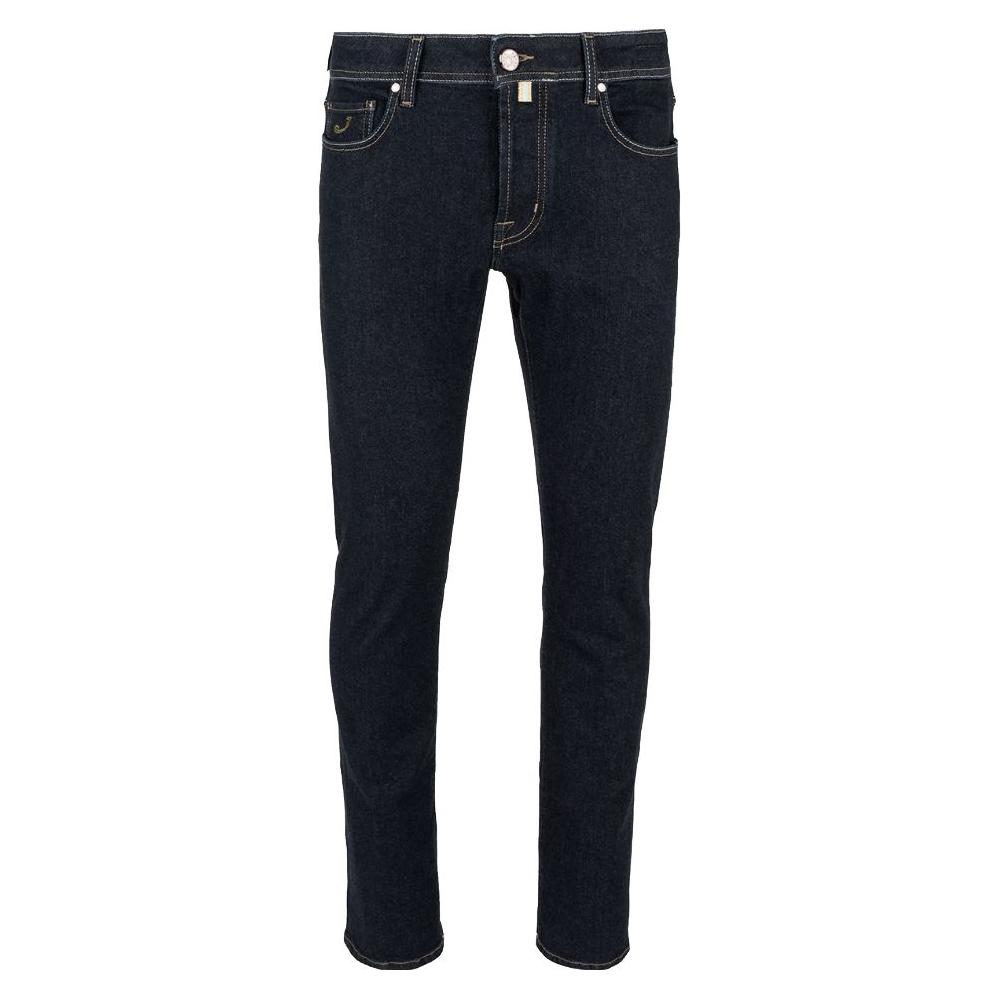 Jacob Cohen Elegant Slim Fit Dark Blue Designer Jeans Jacob Cohen Black
