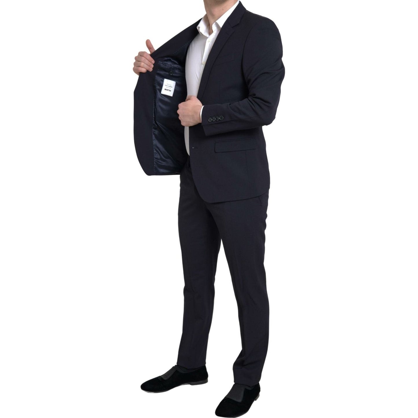 Dolce & Gabbana Sleek Dark Blue Martini Slim Fit Suit Dolce & Gabbana Black