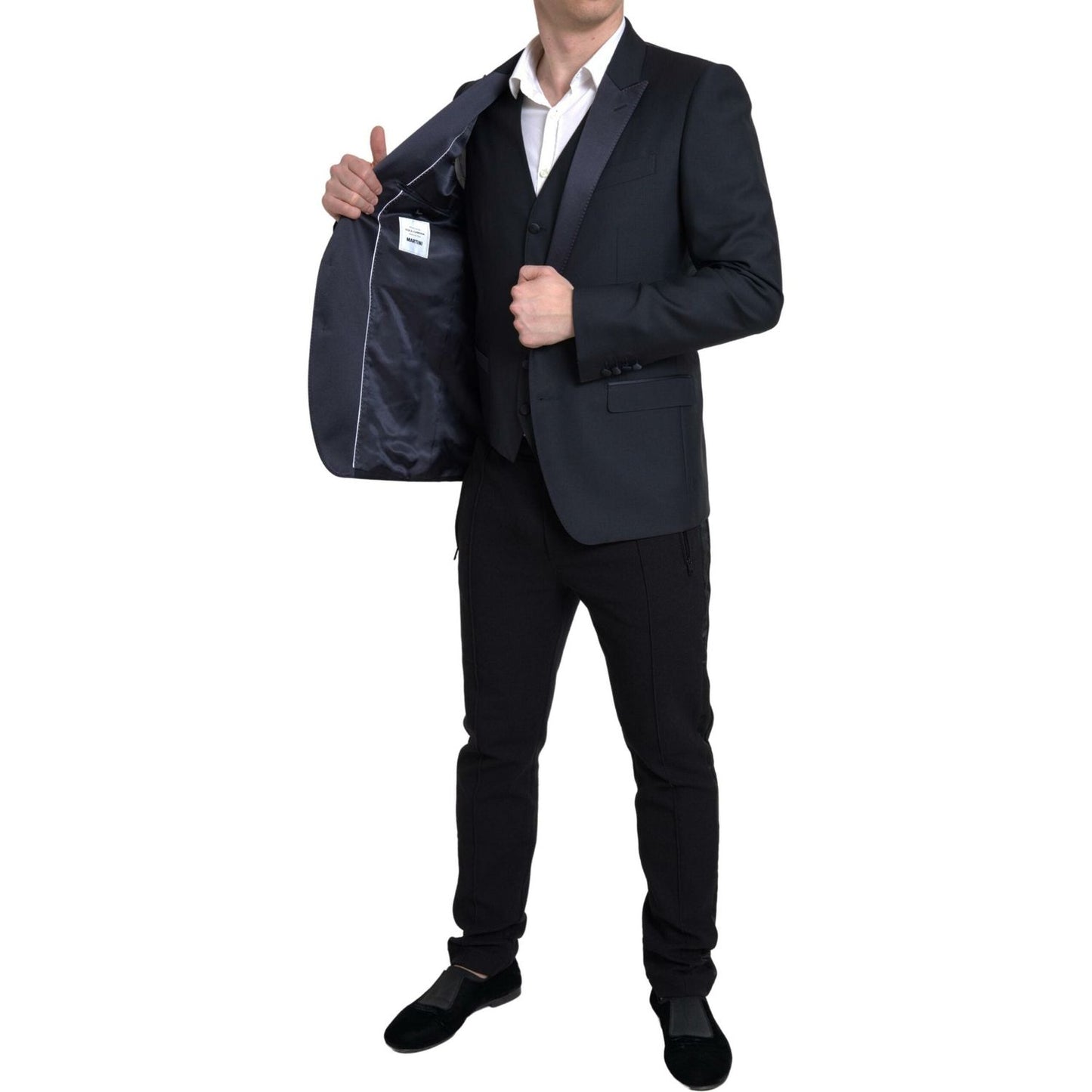 Dolce & Gabbana Elegant Slim Fit Two-Piece Martini Suit Dolce & Gabbana Black