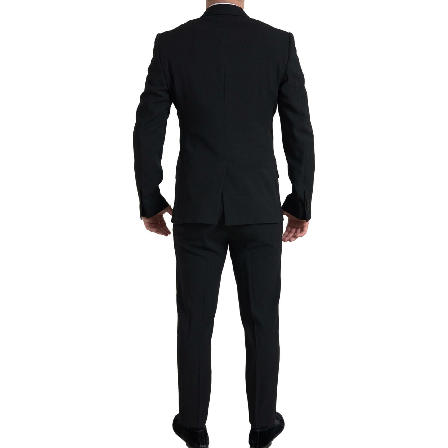 Dolce & Gabbana Elegant Slim Fit Double Breasted Suit Dolce & Gabbana Black