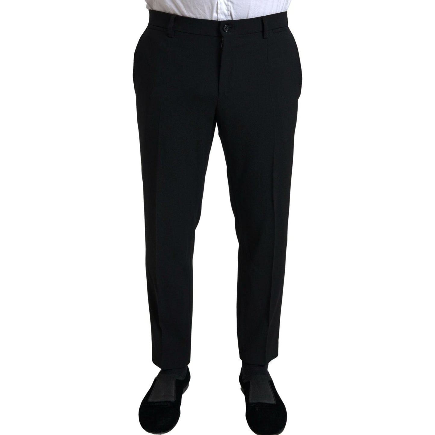 Dolce & Gabbana Elegant Slim Fit Double Breasted Suit Dolce & Gabbana Black