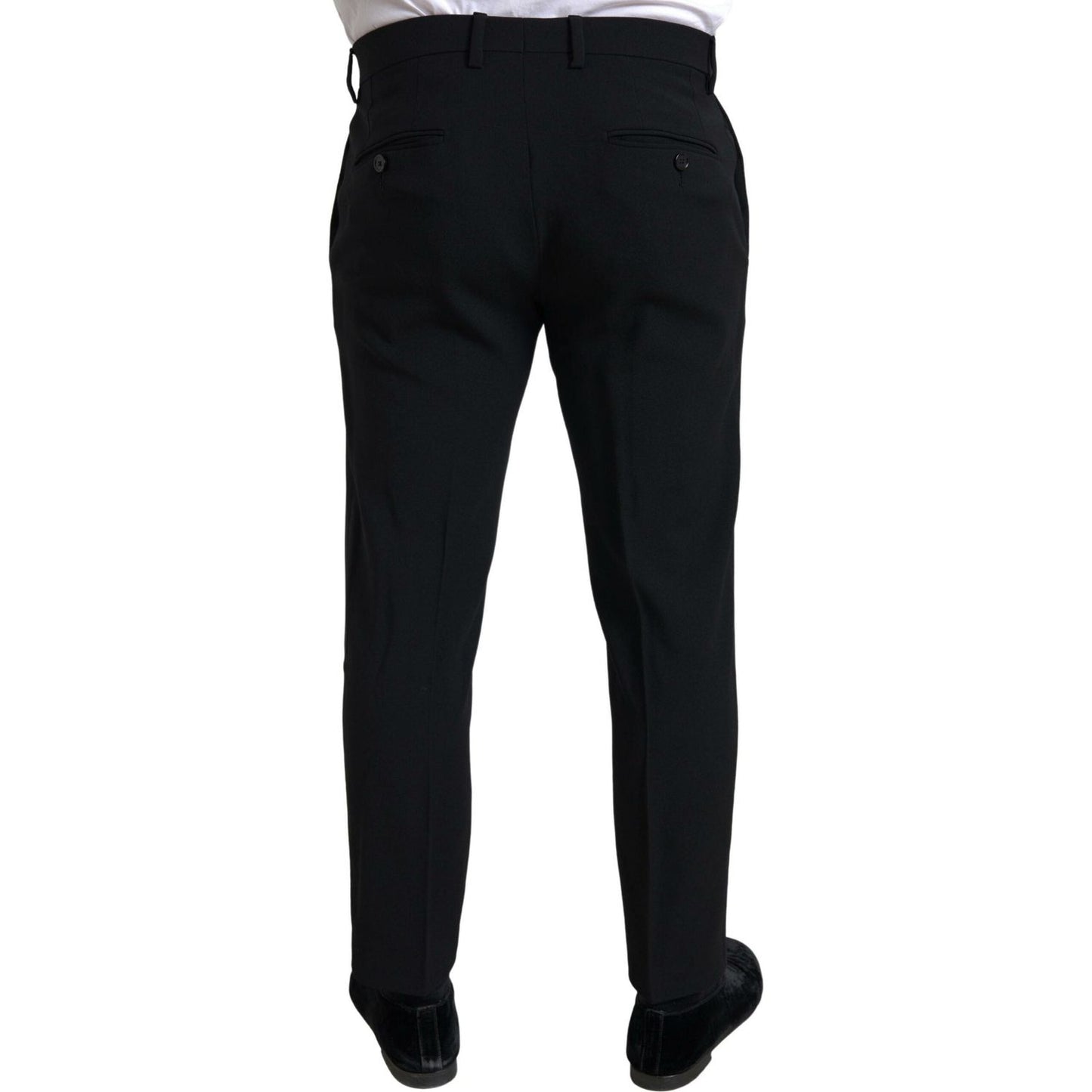 Dolce & Gabbana Elegant Slim Fit Double Breasted Suit Dolce & Gabbana Black