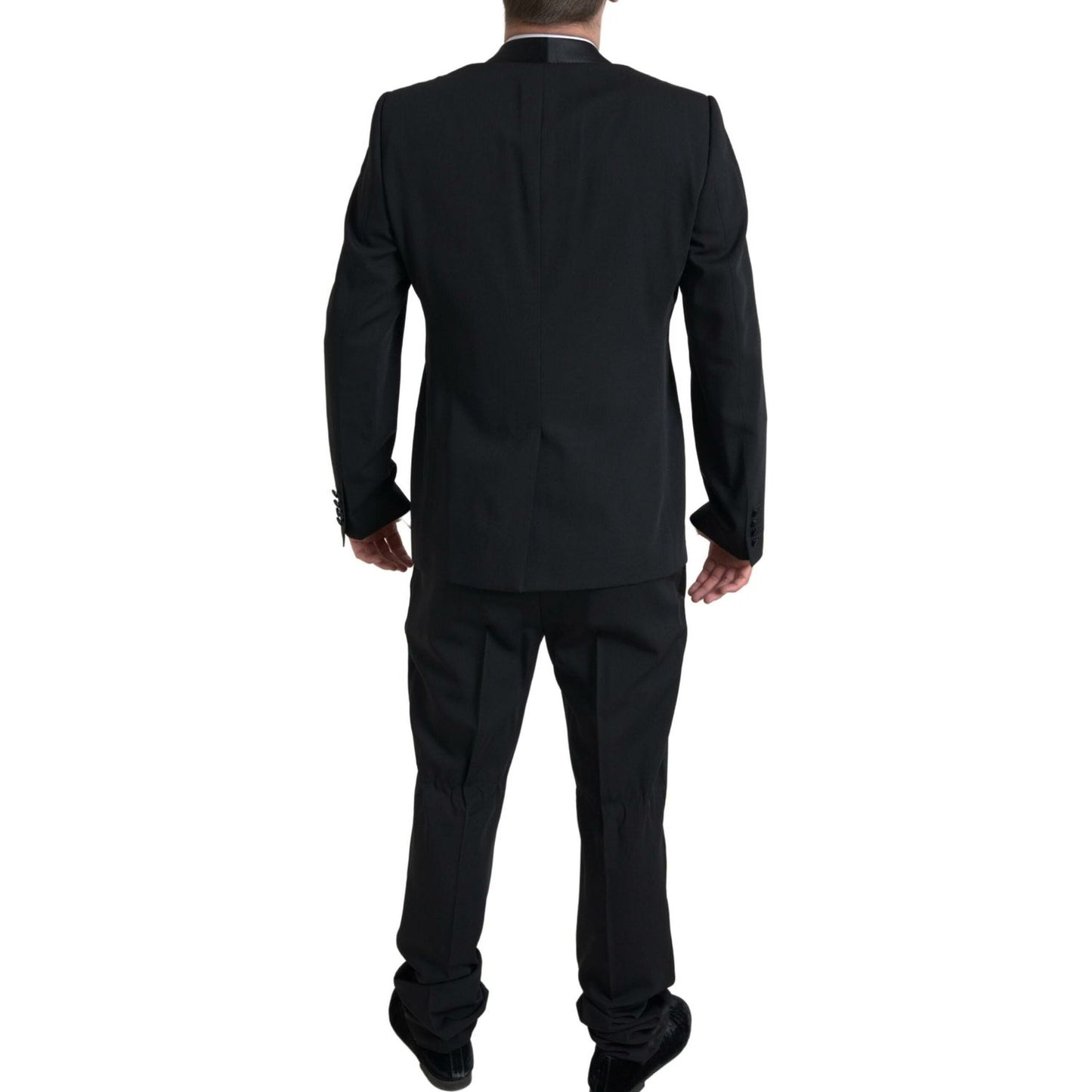 Dolce & Gabbana Elegant Black Slim Fit Two-Piece Suit Dolce & Gabbana Black
