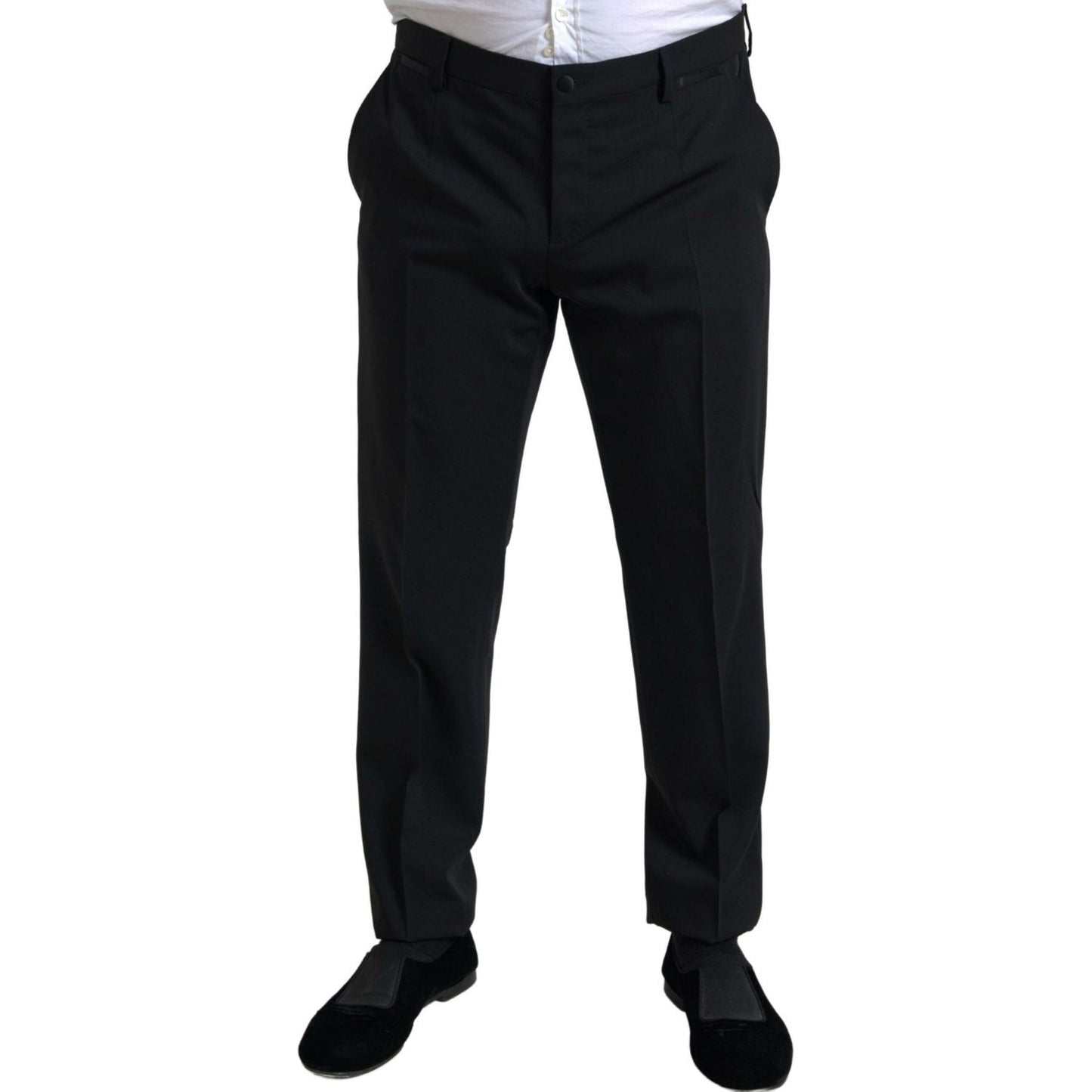 Dolce & Gabbana Elegant Black Slim Fit Two-Piece Suit Dolce & Gabbana Black
