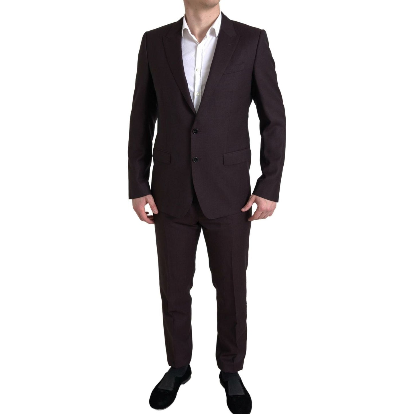 Dolce & Gabbana Maroon Martini Slim Fit 2-Piece Suit Dolce & Gabbana Black