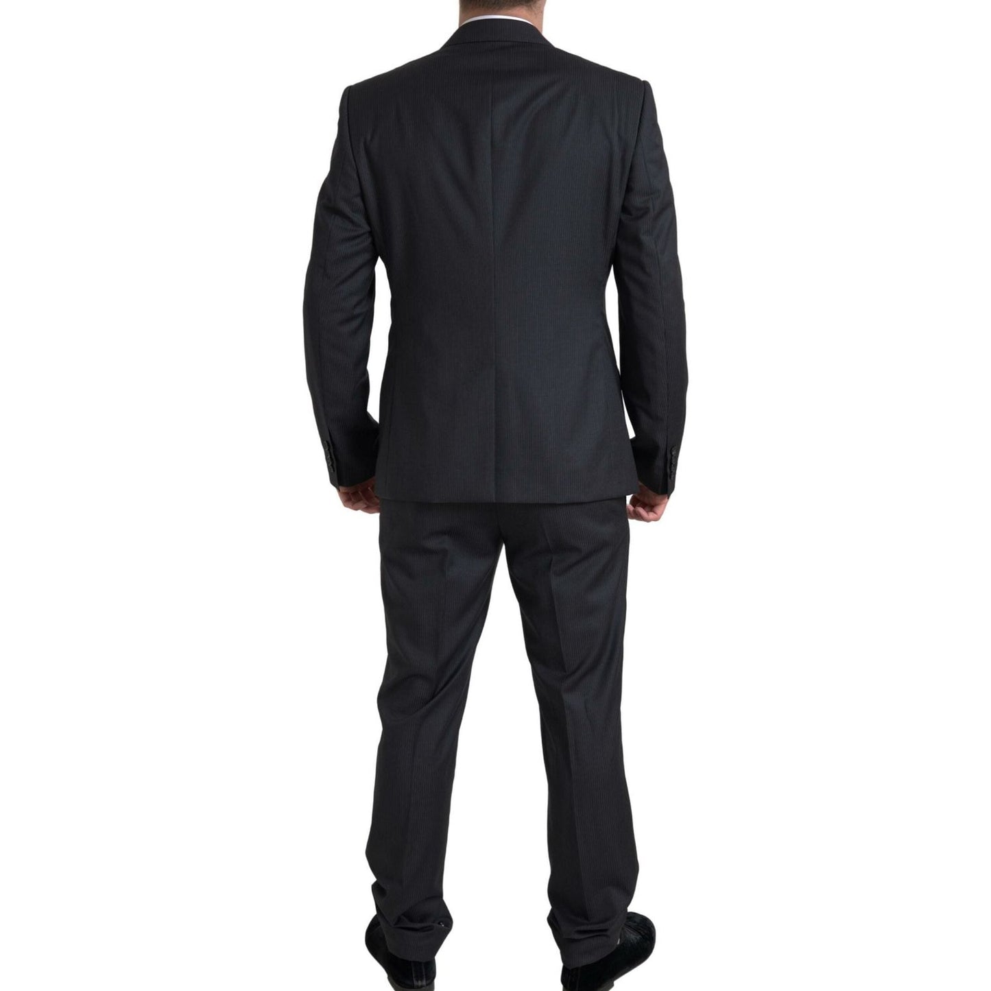Dolce & Gabbana Elegant Black Two-Piece Slim Fit Suit Dolce & Gabbana Dark Slate Gray