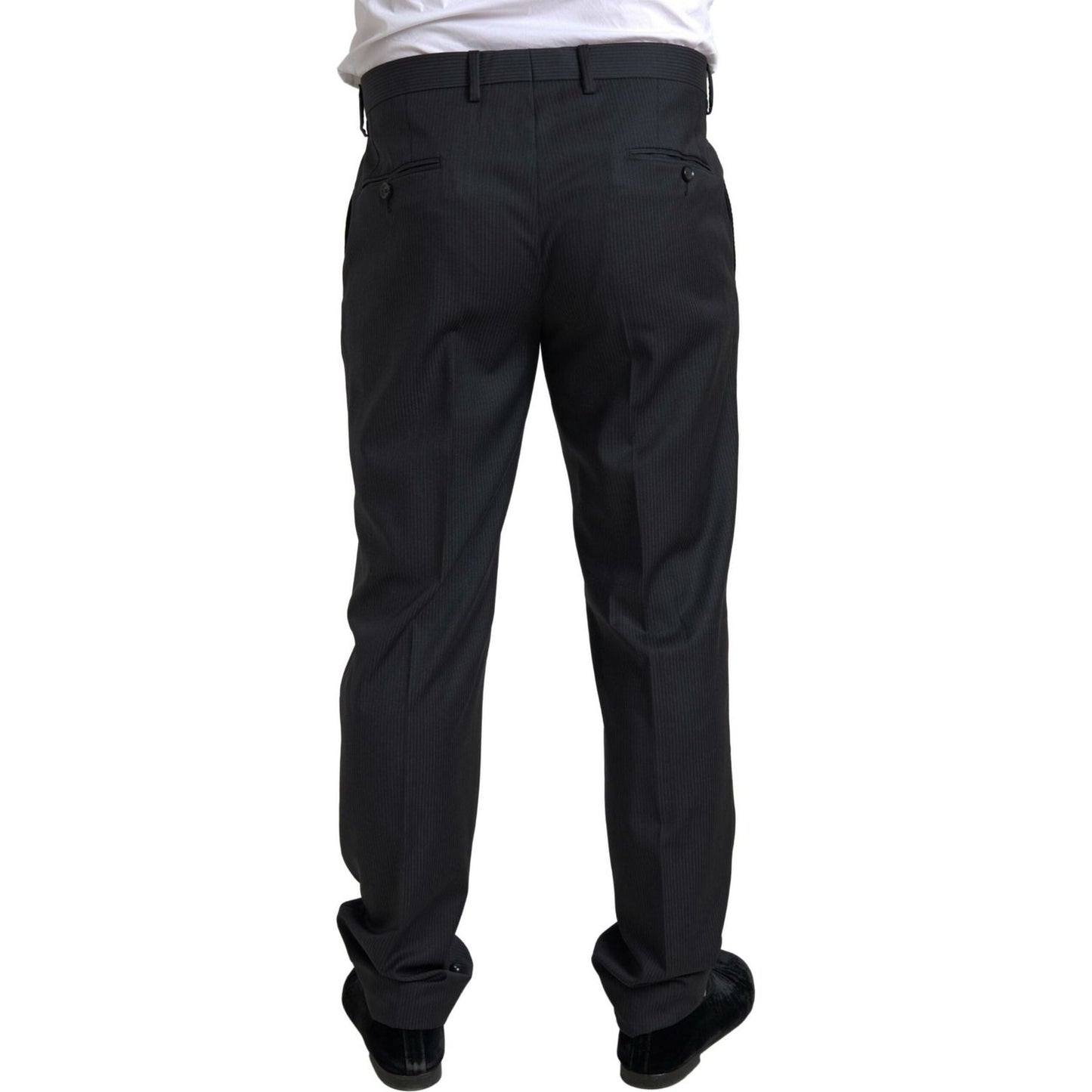 Dolce & Gabbana Elegant Black Two-Piece Slim Fit Suit Dolce & Gabbana Black