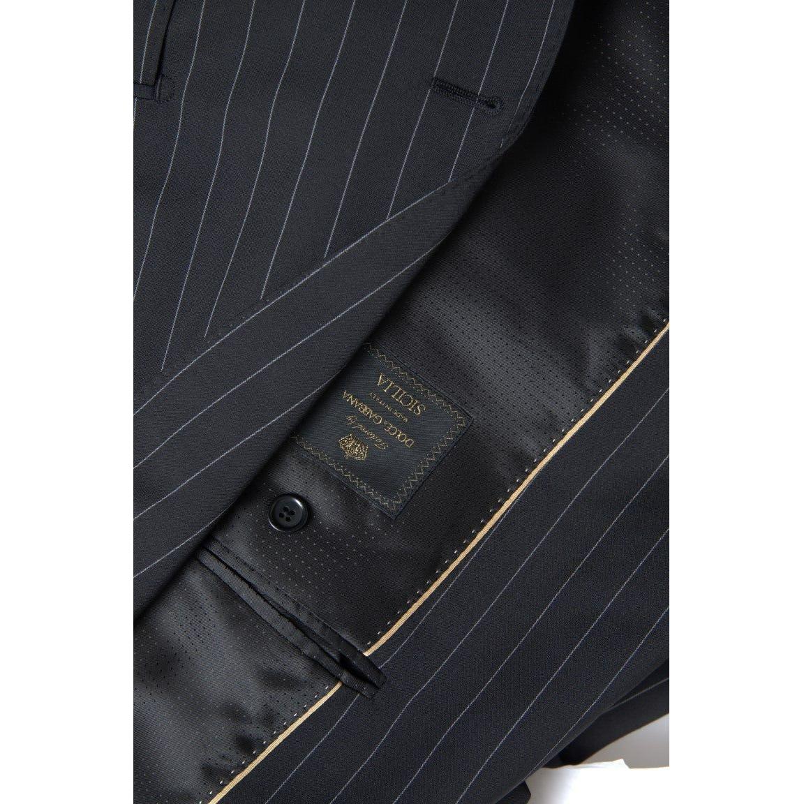 Dolce & Gabbana Sicilian Elegance Slim Fit Blazer Dolce & Gabbana Dark Slate Gray