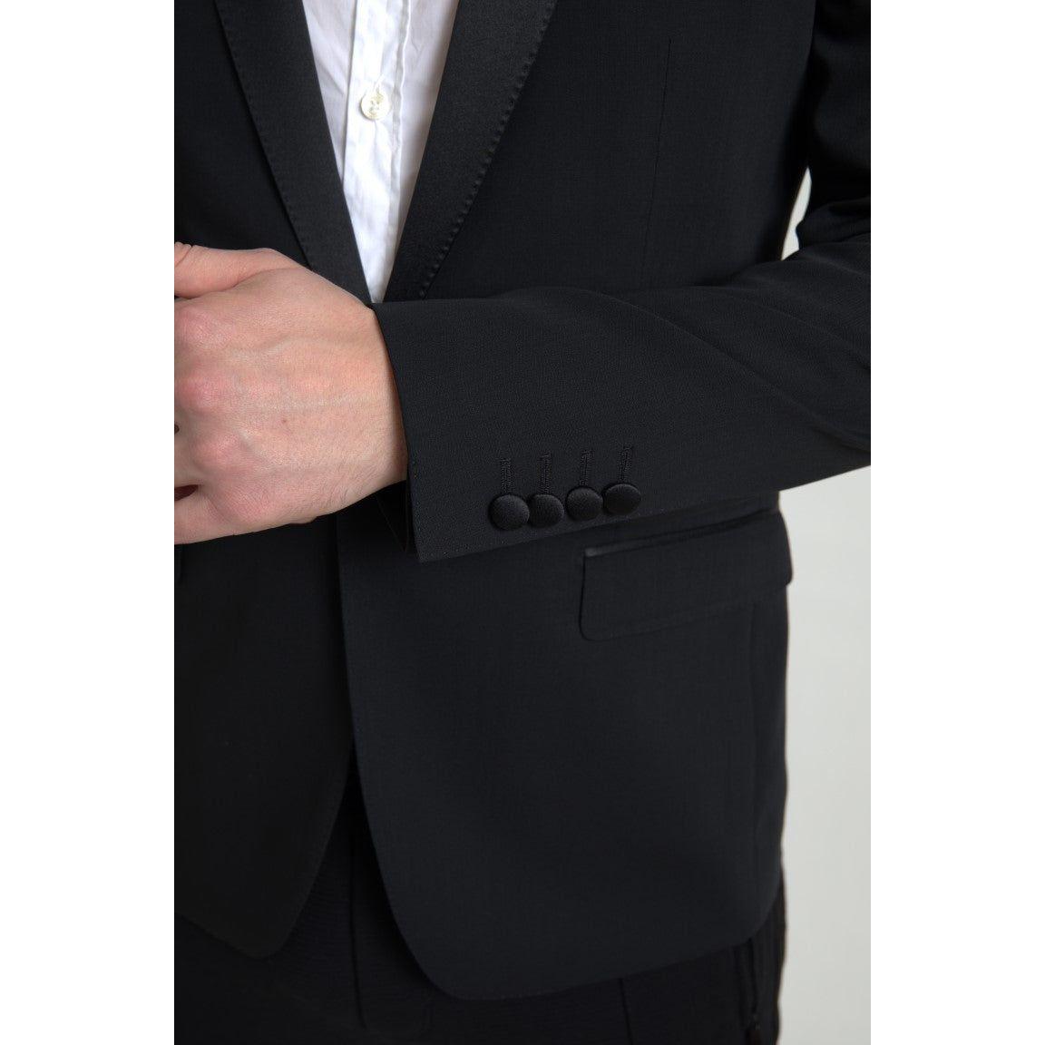 Dolce & Gabbana Chic Slim Fit Virgin Wool Blazer Dolce & Gabbana Black