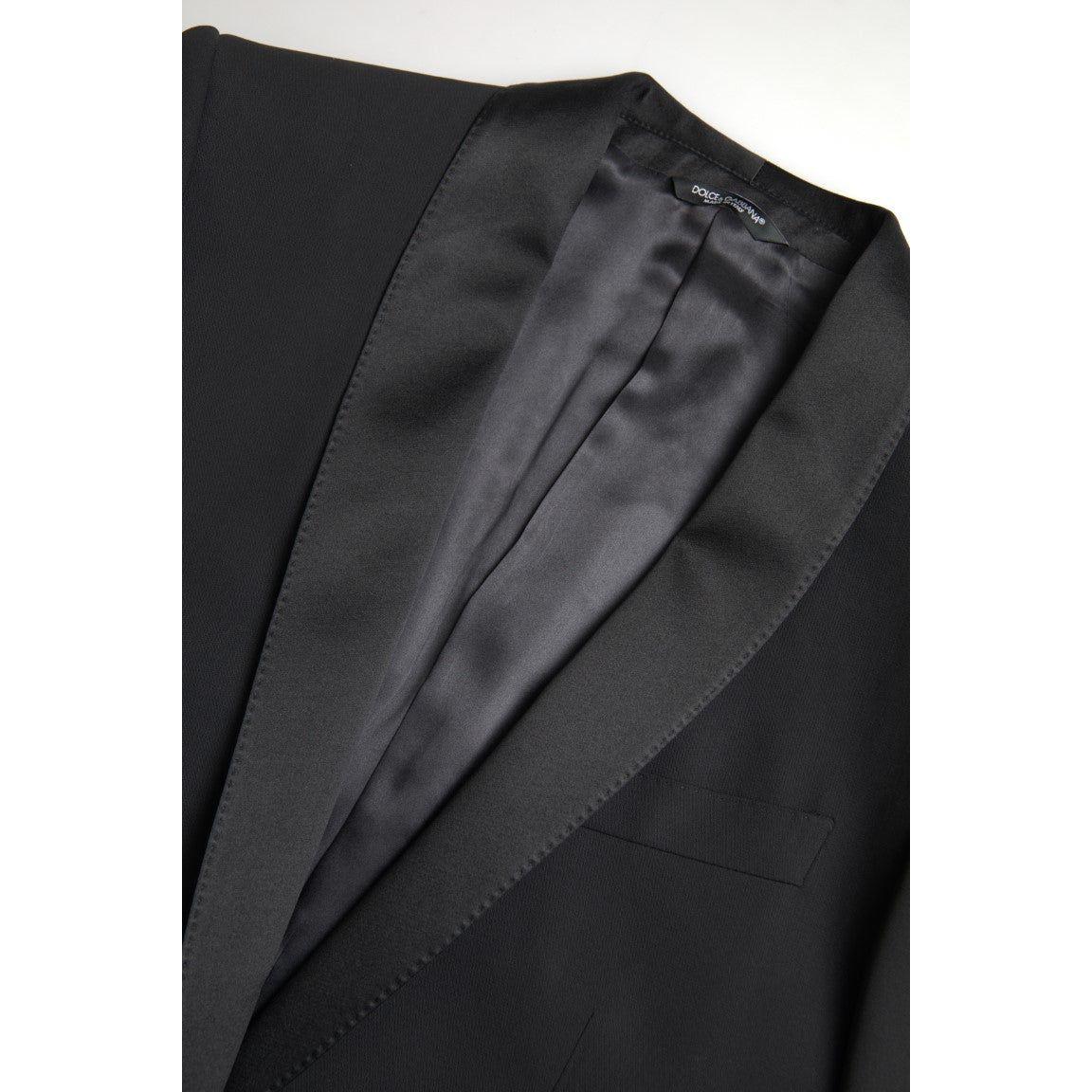 Dolce & Gabbana Chic Slim Fit Virgin Wool Blazer Dolce & Gabbana Dark Slate Gray