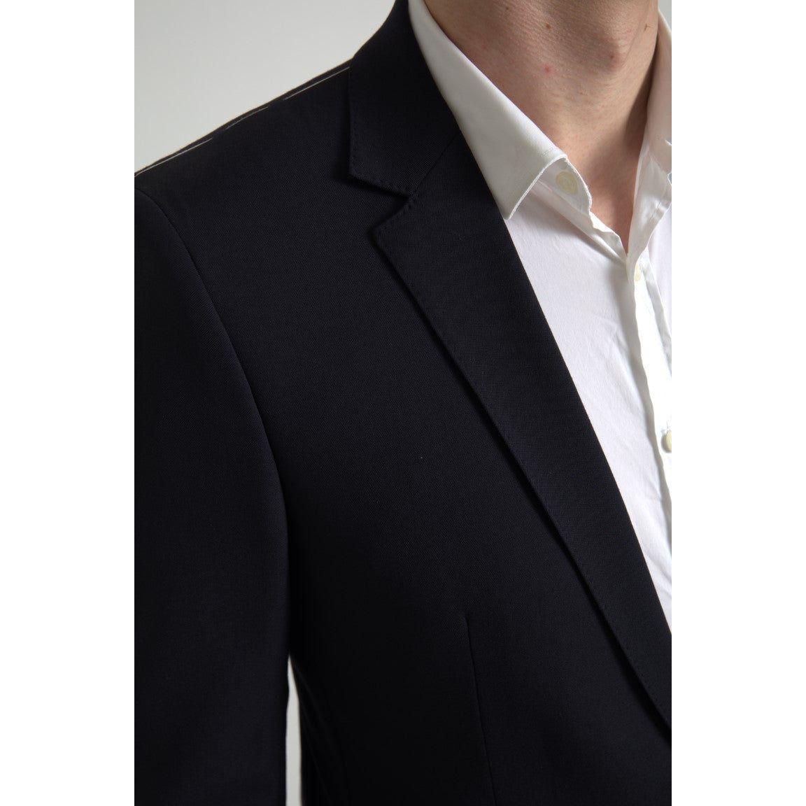 Dolce & Gabbana Sleek Dark Blue Martini Slim Fit Suit Dolce & Gabbana Gray
