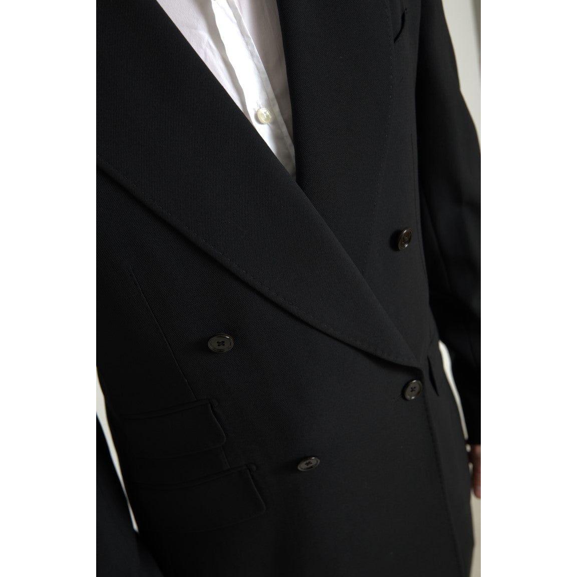 Dolce & Gabbana Elegant Slim Fit Double Breasted Suit Dolce & Gabbana Black