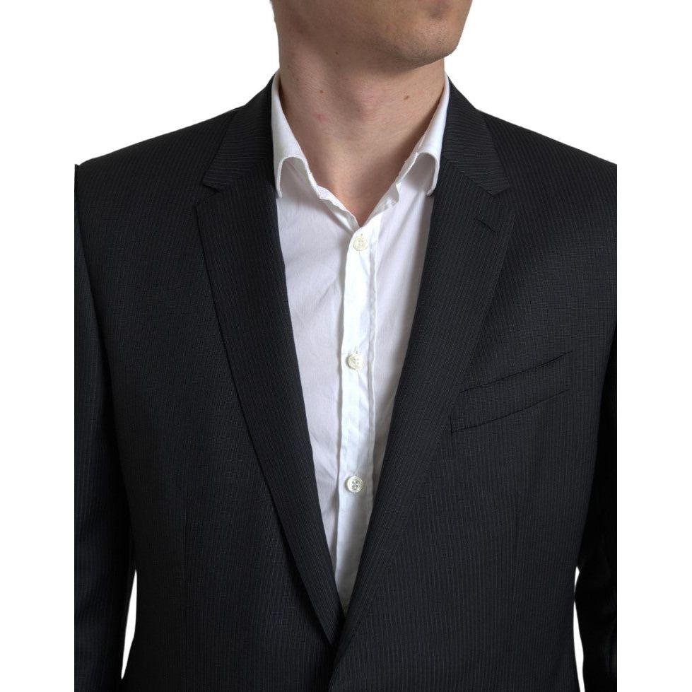Dolce & Gabbana Elegant Black Two-Piece Slim Fit Suit Dolce & Gabbana Black