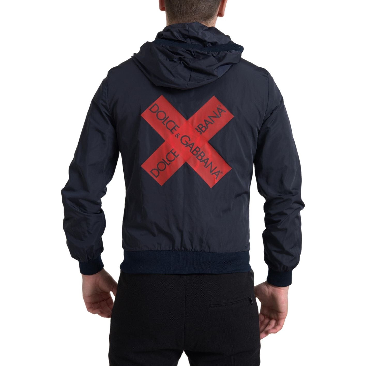 Dolce & Gabbana Elegant Blue Hooded Sweatshirt with Zip Closure Dolce & Gabbana Black
