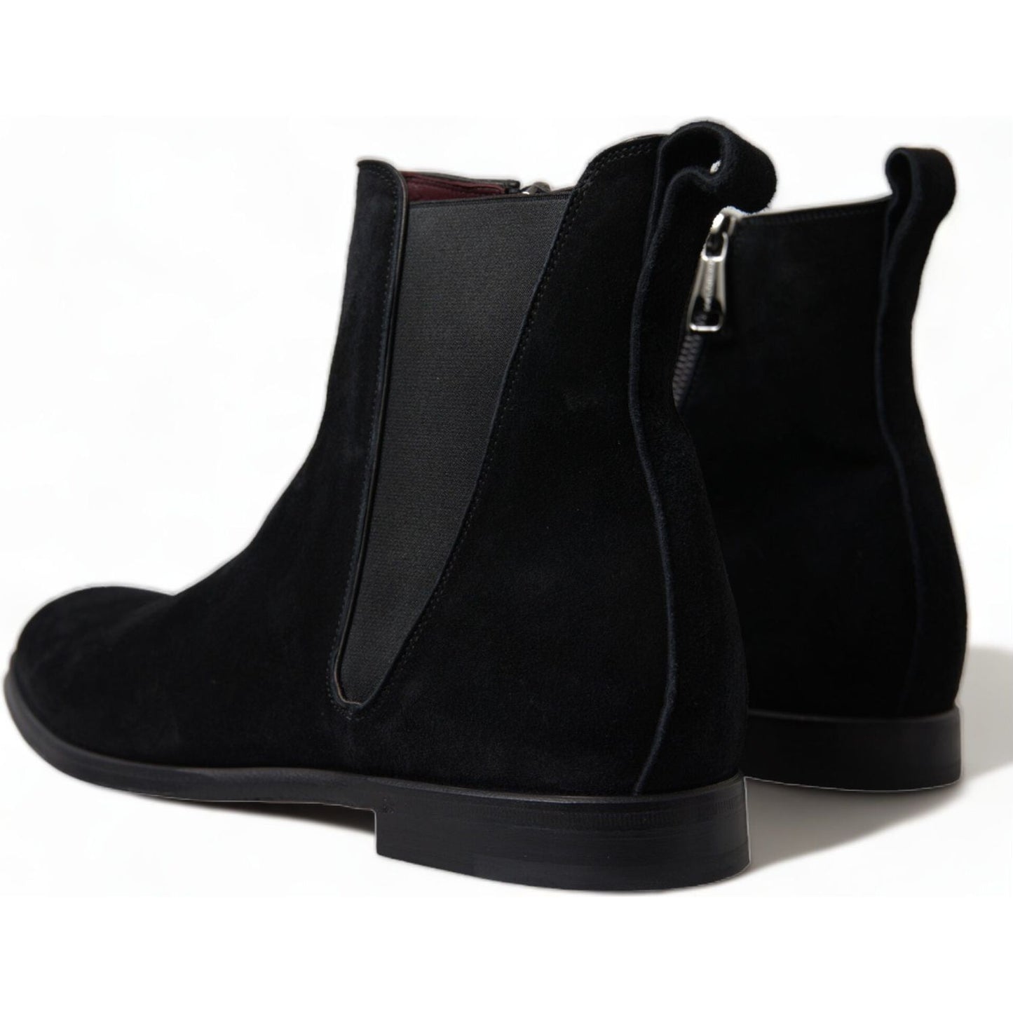 Dolce & Gabbana Elegant Black Velvet Mid-Calf Boots Dolce & Gabbana Black