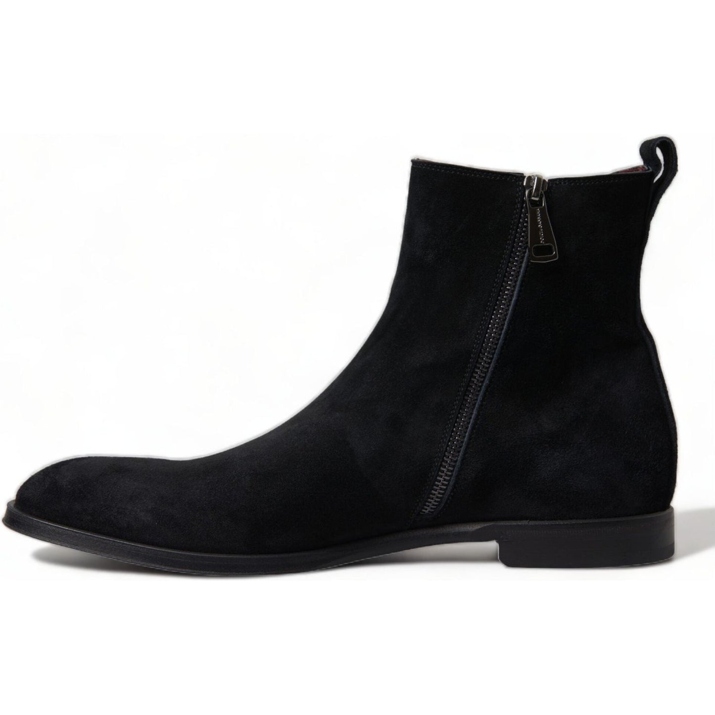Dolce & Gabbana Elegant Black Velvet Mid-Calf Boots Dolce & Gabbana Black