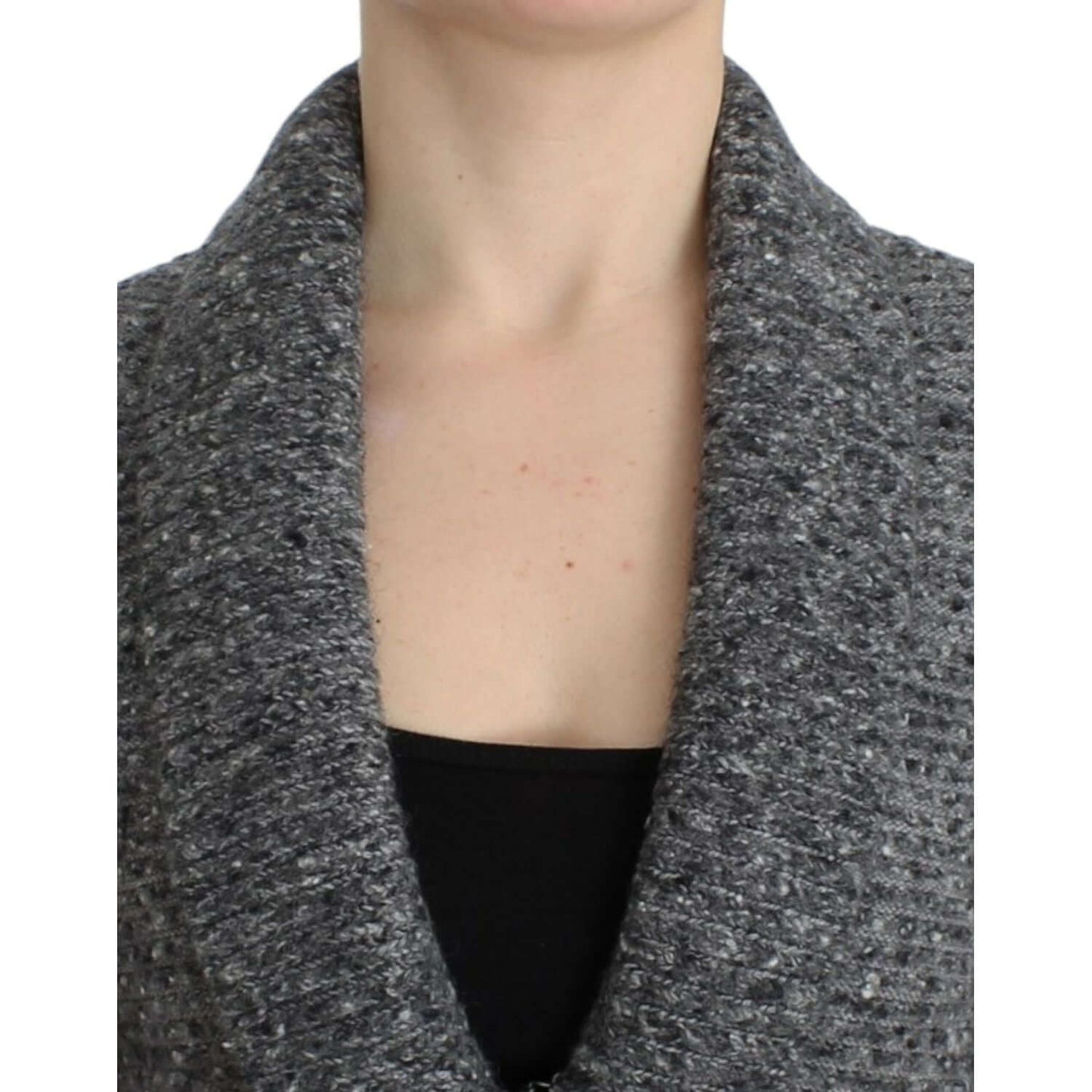 Cavalli Elegant Gray Wool Blend Cardigan