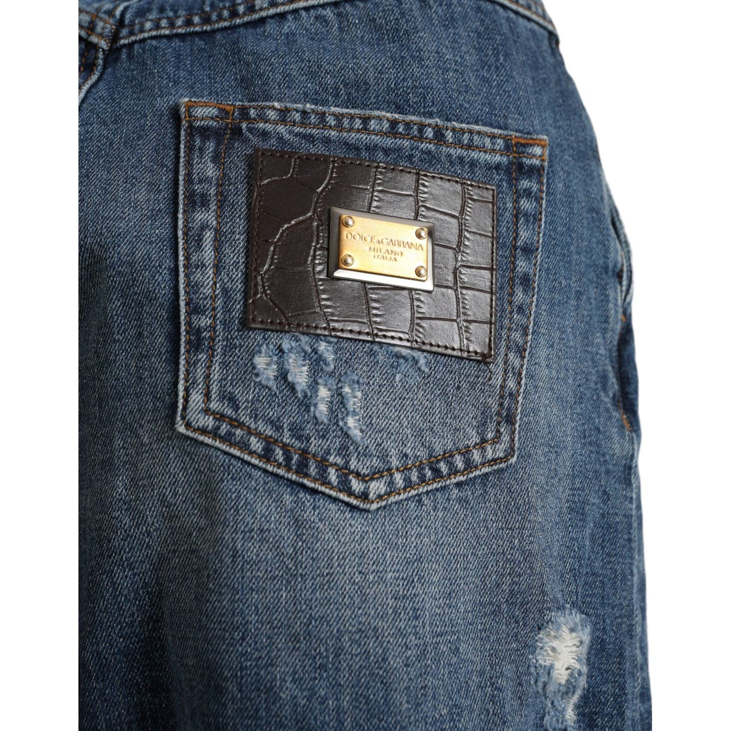 Dolce & Gabbana Chic High Waist Denim Hot Pants Shorts Dolce & Gabbana Dark Slate Gray