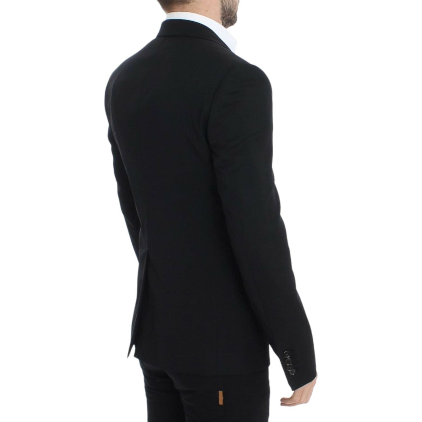Dolce & Gabbana Elegant Slim Fit Black Wool Blazer Dolce & Gabbana Black