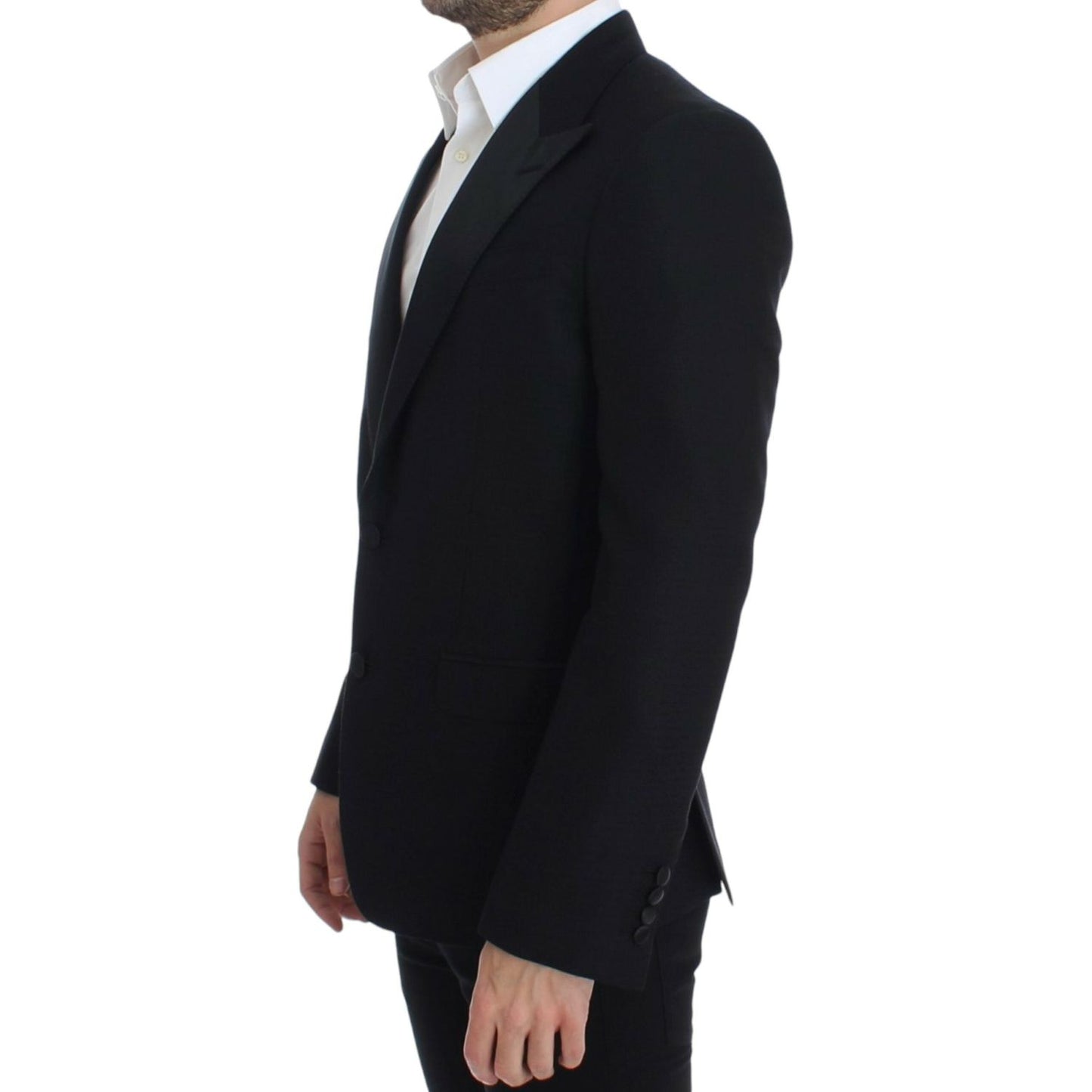 Dolce & Gabbana Elegant Black Silk Blend Sicilia Blazer Dolce & Gabbana Black