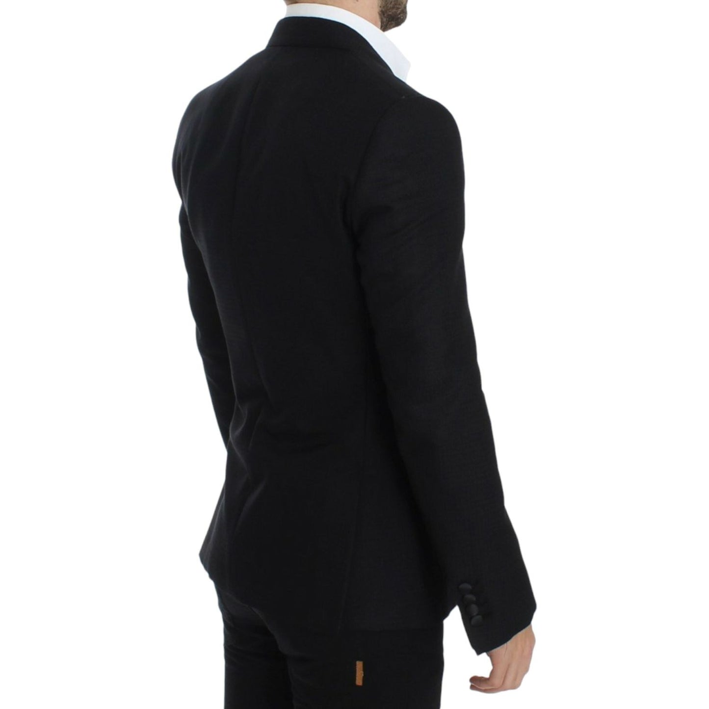 Dolce & Gabbana Elegant Black Silk Blend Sicilia Blazer Dolce & Gabbana Black
