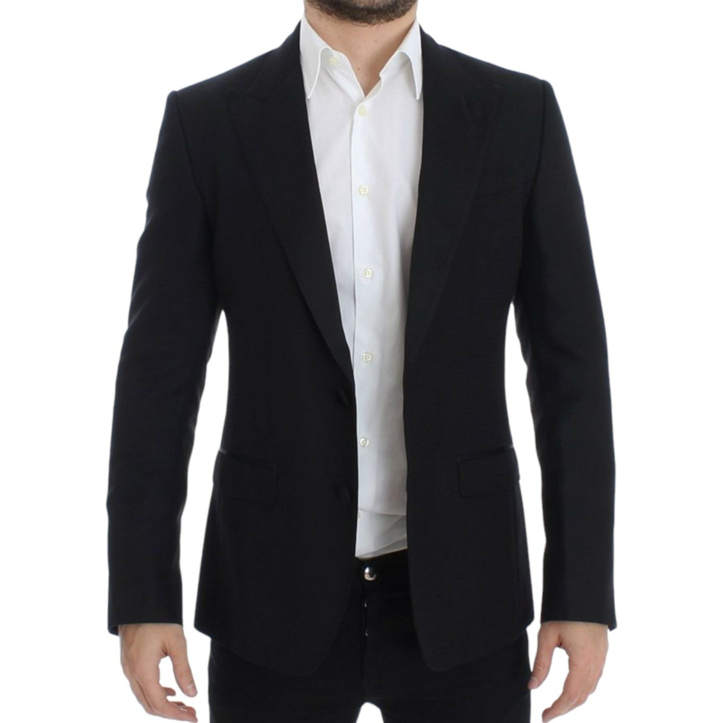 Dolce & Gabbana Elegant Black Silk Blend Sicilia Blazer Dolce & Gabbana Black