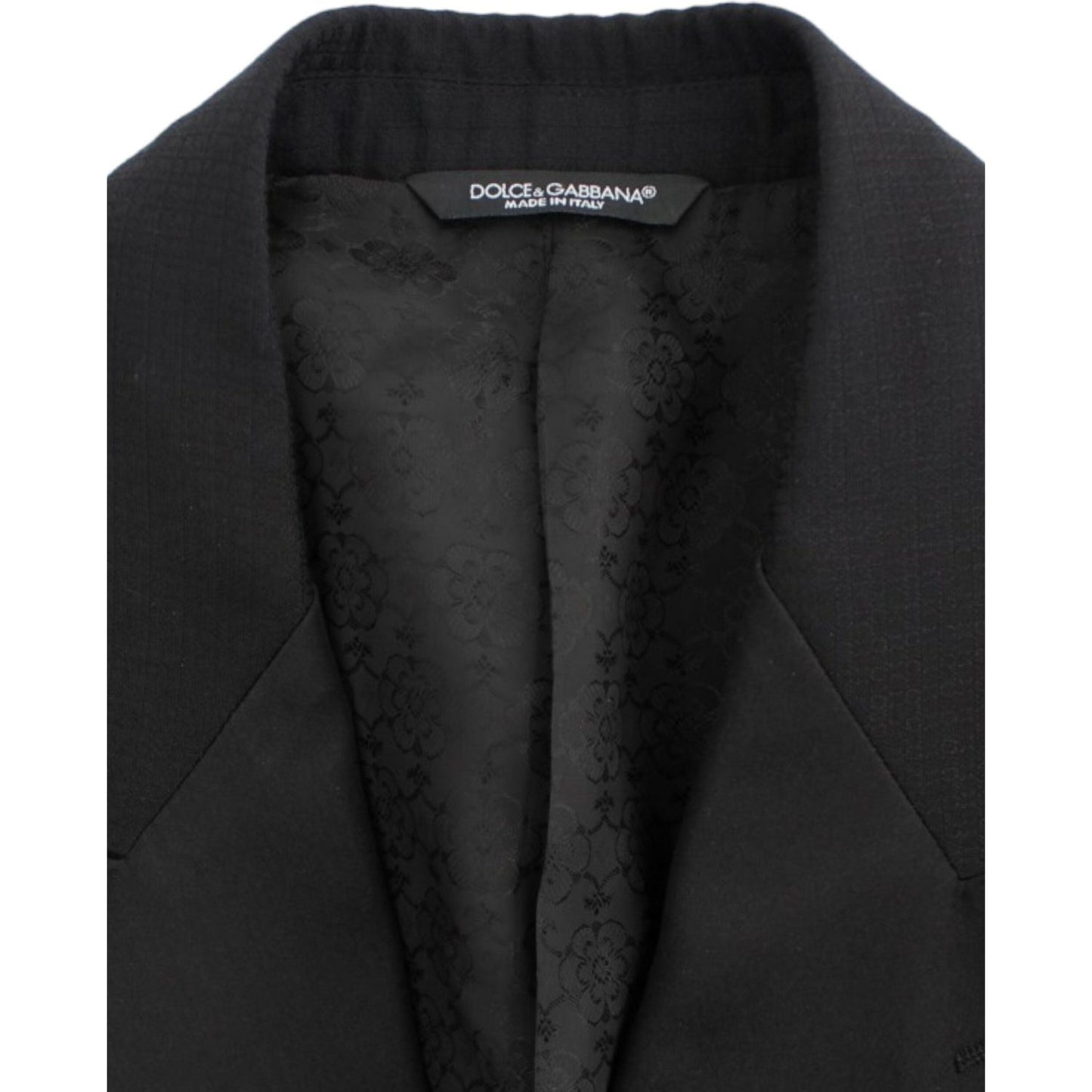Dolce & Gabbana Elegant Black Silk Blend Sicilia Blazer Dolce & Gabbana Dark Slate Gray