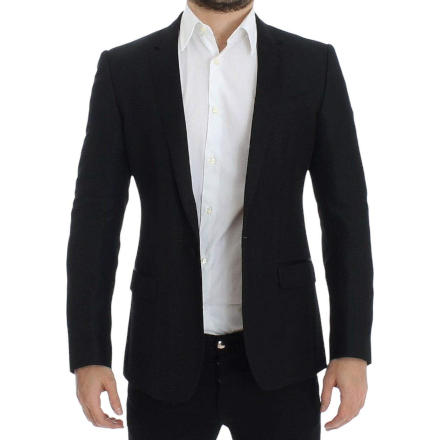Dolce & Gabbana Elegant Martini Slim Fit Blazer Jacket Dolce & Gabbana Gray