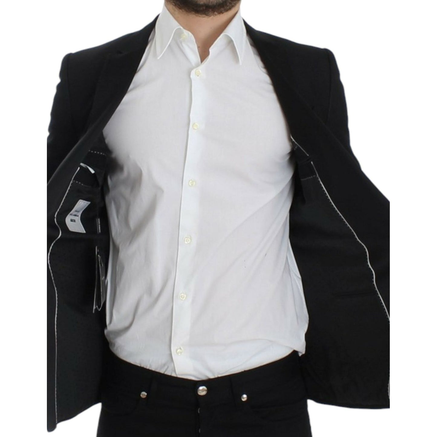 Dolce & Gabbana Elegant Martini Slim Fit Blazer Jacket Dolce & Gabbana Light Gray