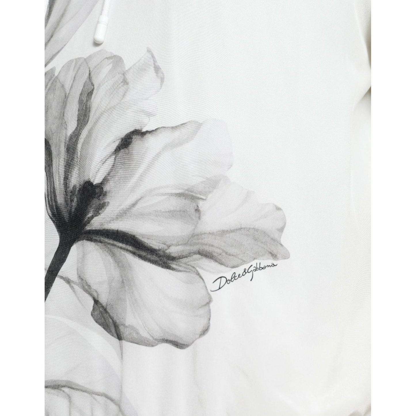 Dolce & Gabbana Elegant Floral Silk Hooded Pullover Dolce & Gabbana Lavender
