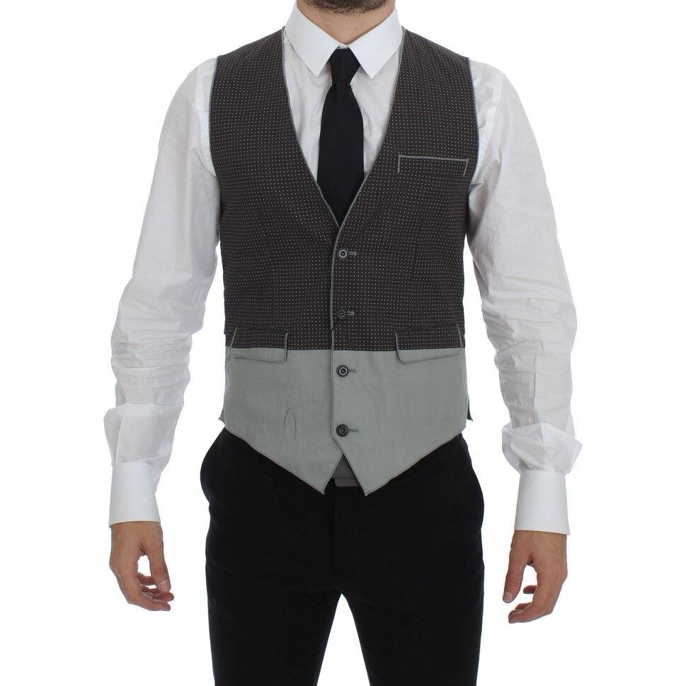 Dolce & Gabbana Elegant Gray Cotton Dress Vest Dolce & Gabbana Light Gray