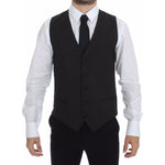Dolce & Gabbana Gray Wool Stretch Dress Vest Jacket Blazer VES10061-1
