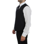 Dolce & Gabbana Gray Wool Silk Dress Vest Gilet Weste GSS12046-1