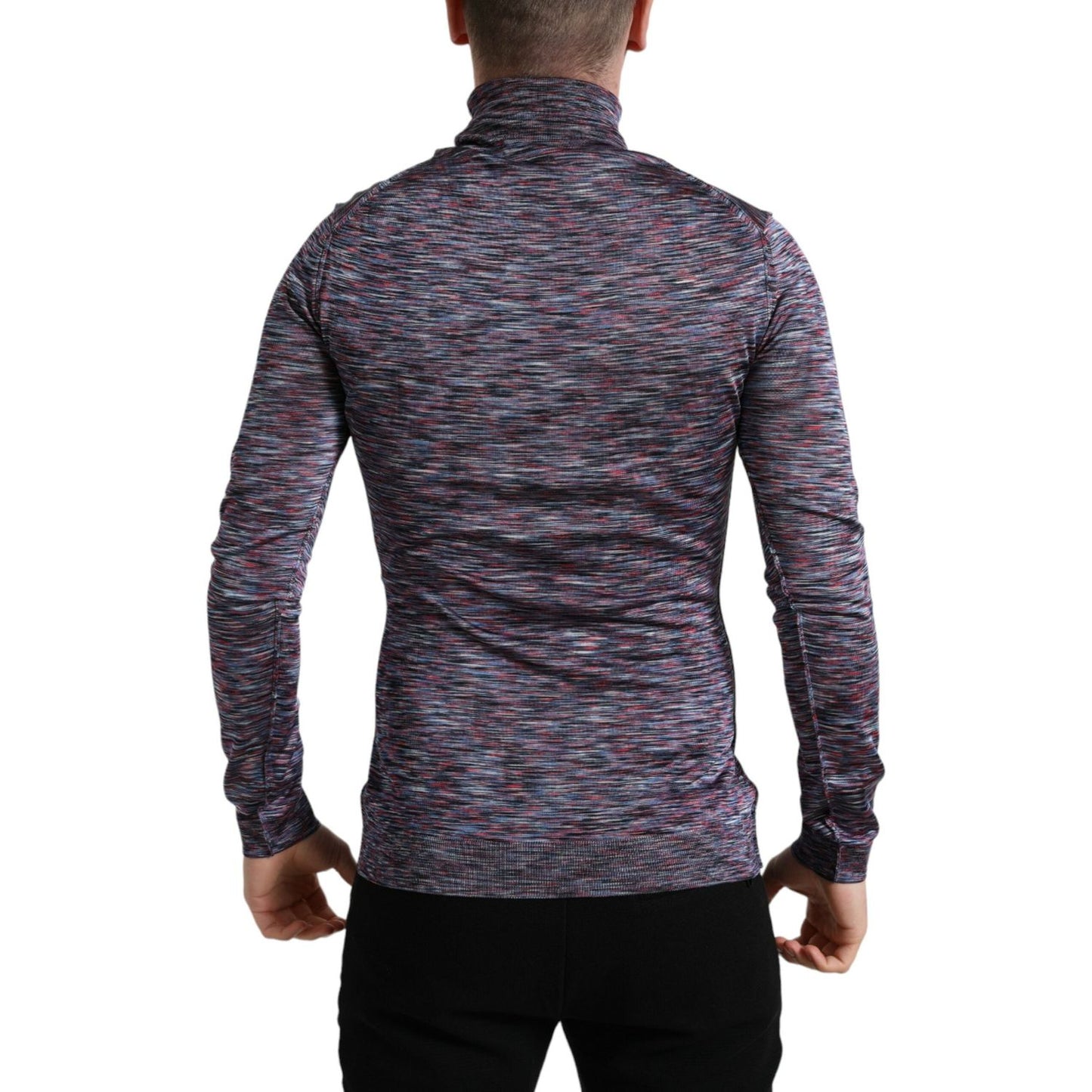 Dolce & Gabbana Elegant Turtleneck Pullover Sweater in Blue Purple Dolce & Gabbana Dark Slate Gray