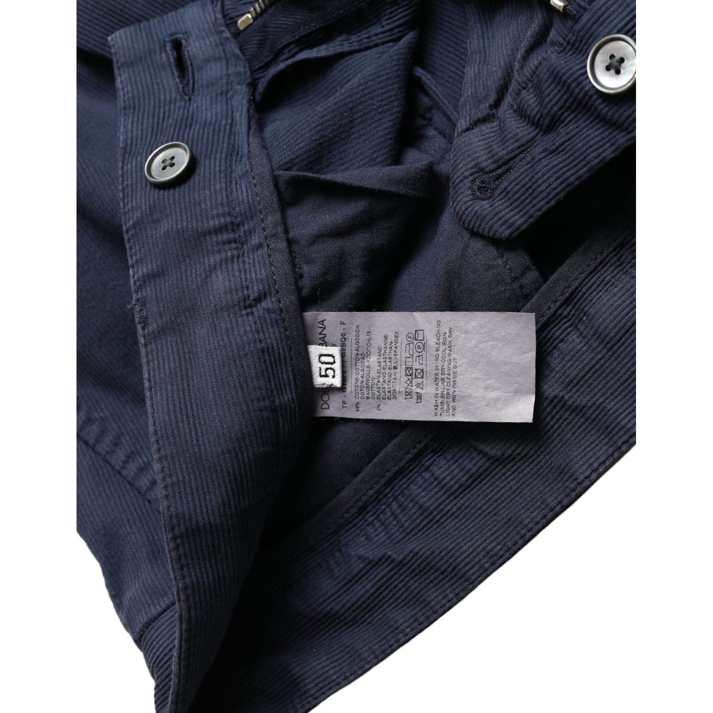 Dolce & Gabbana Elegant Dark Blue Skinny Dress Pants Dolce & Gabbana Dark Slate Gray