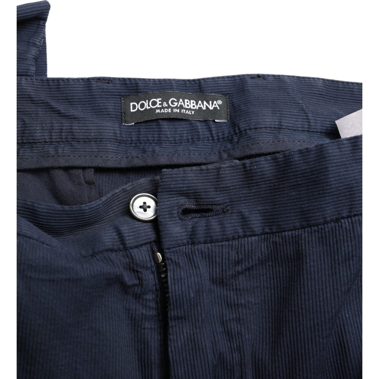Dolce & Gabbana Elegant Dark Blue Skinny Dress Pants Dolce & Gabbana Dark Slate Gray