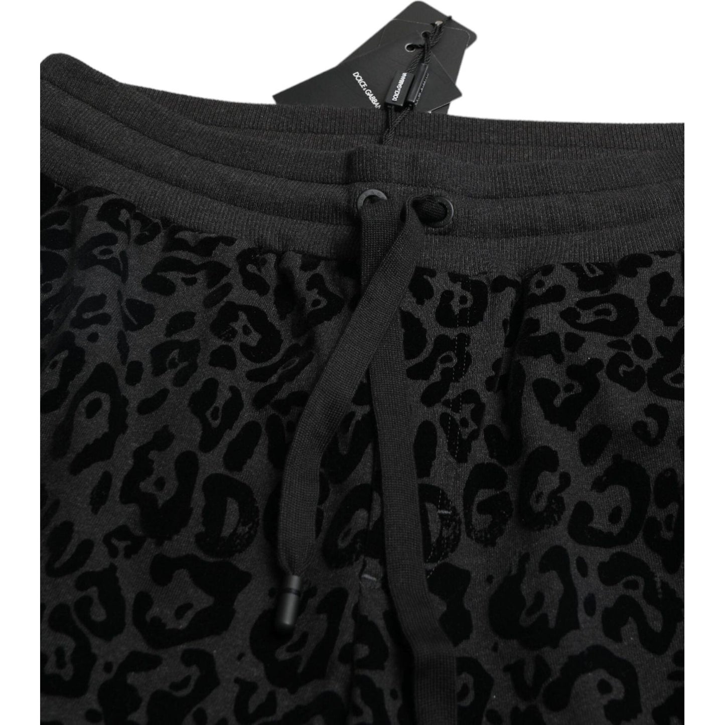 Dolce & Gabbana Elegant Leopard Joggers for Men Dolce & Gabbana Black