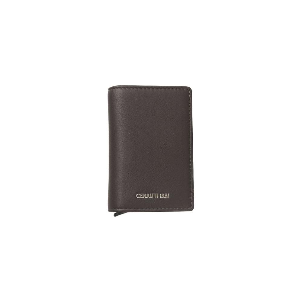 Cerruti 1881 Brown Calfskin Men Wallet Cerruti 1881 Dark Slate Gray