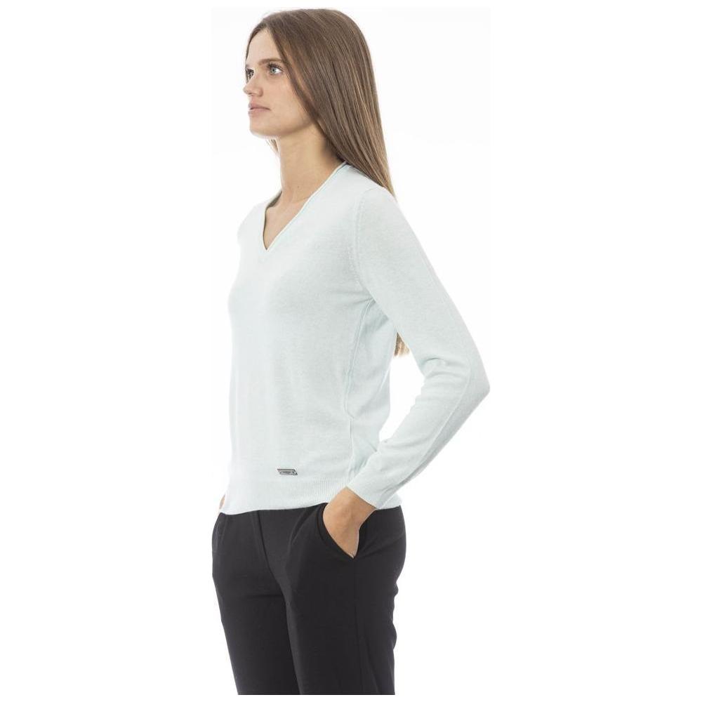 Baldinini Trend Light Blue Cashmere Women Sweater Baldinini Trend Dark Slate Gray
