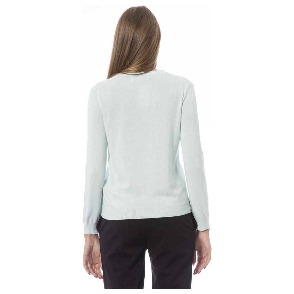 Baldinini Trend Light Blue Cashmere Women Sweater Baldinini Trend Dark Slate Gray