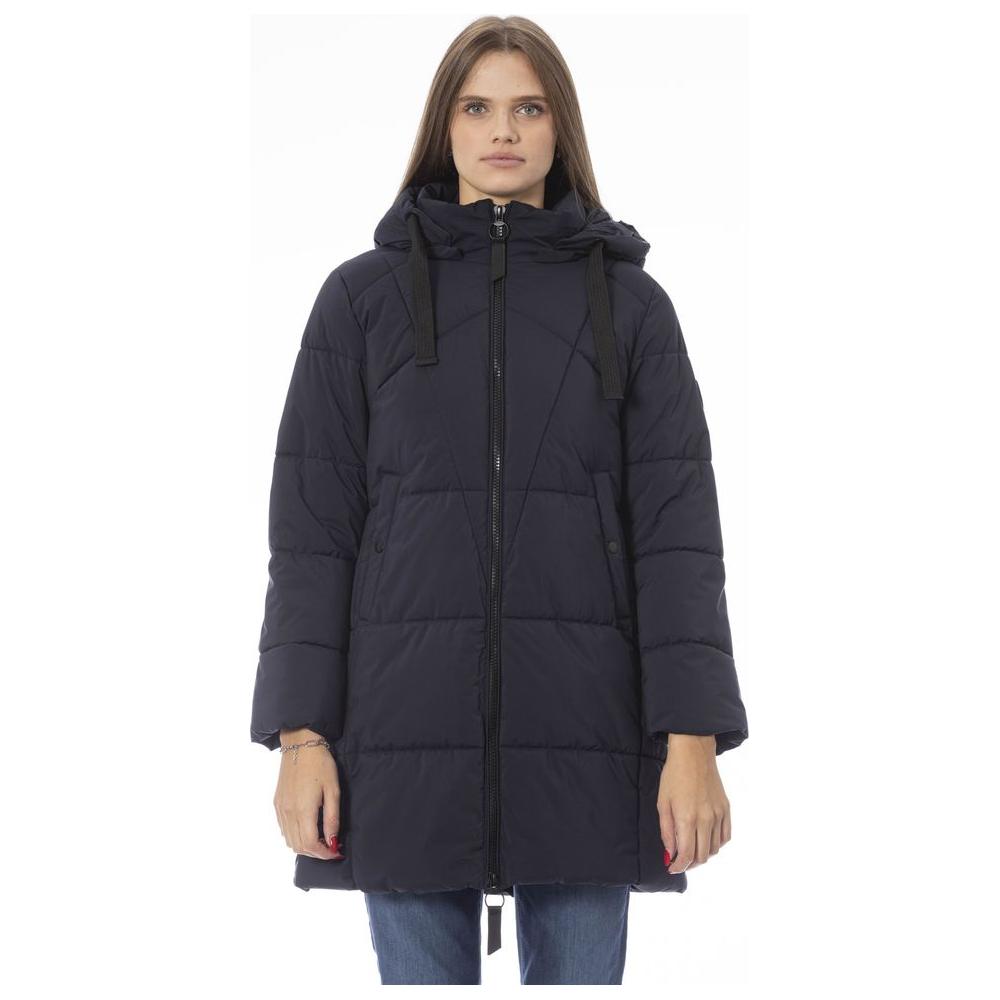 Baldinini Trend Blue Polyester Women Jacket Baldinini Trend Dark Slate Gray