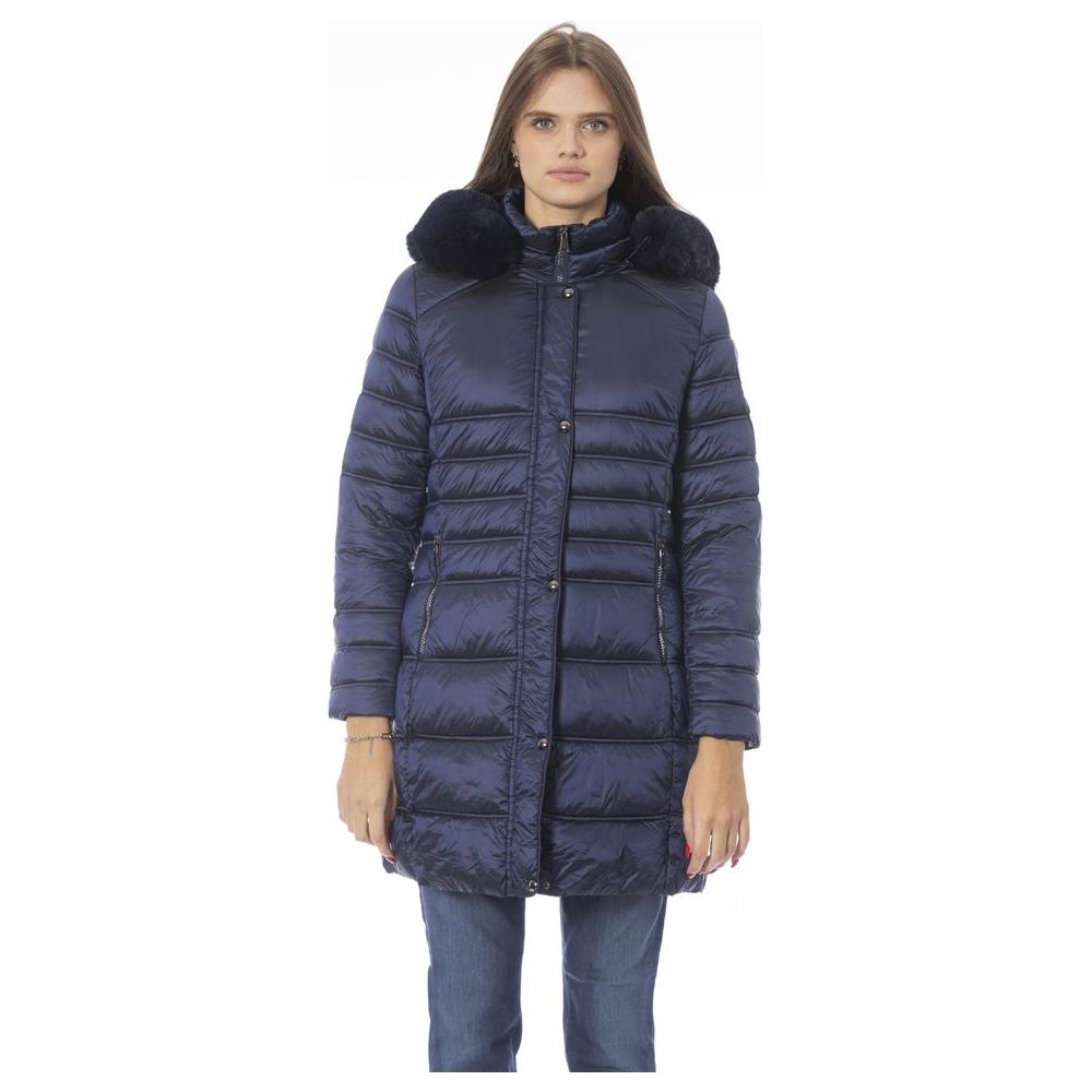 Baldinini Trend Light Blue Polyester Women Jacket Baldinini Trend Dark Slate Gray