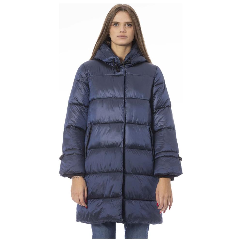 Baldinini Trend Light Blue Nylon Women Jacket Baldinini Trend Dark Slate Gray