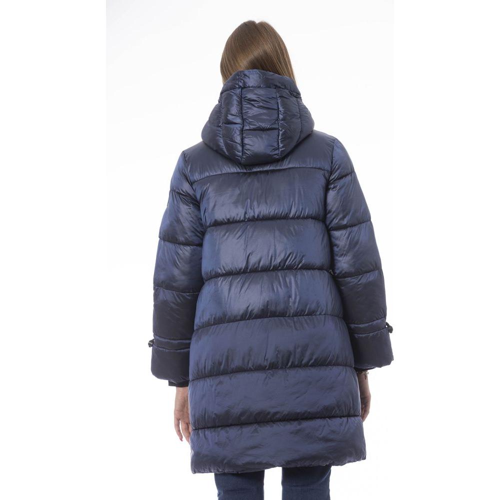 Baldinini Trend Light Blue Nylon Women Jacket Baldinini Trend Dark Slate Gray