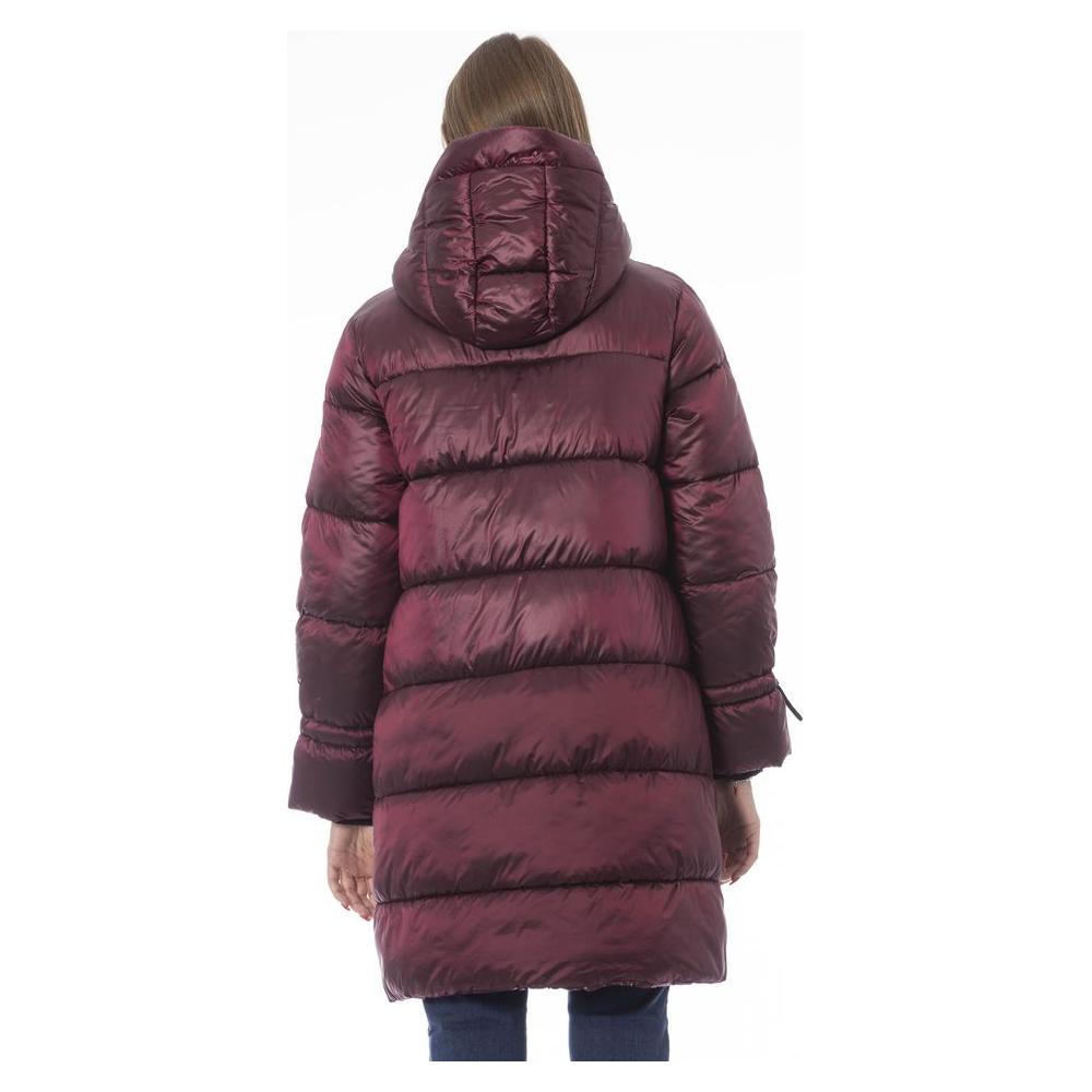 Baldinini Trend Burgundy Nylon Women Coat Baldinini Trend Dark Slate Gray