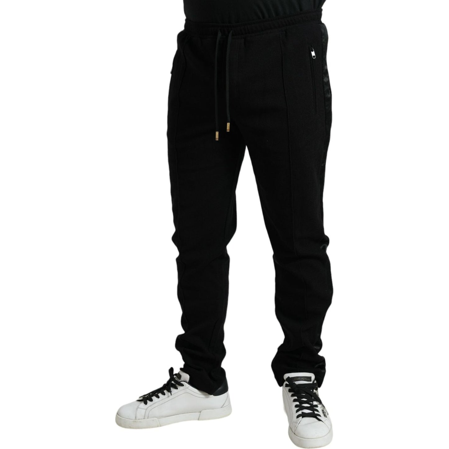 Dolce & Gabbana Elegant Black Cotton Blend Jogger Pants Dolce & Gabbana Black
