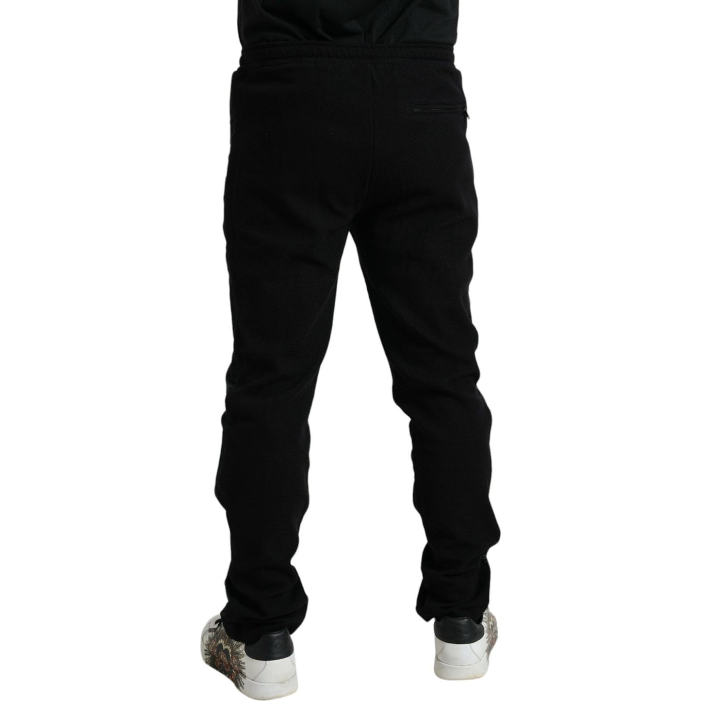 Dolce & Gabbana Elegant Black Cotton Blend Jogger Pants Dolce & Gabbana Black