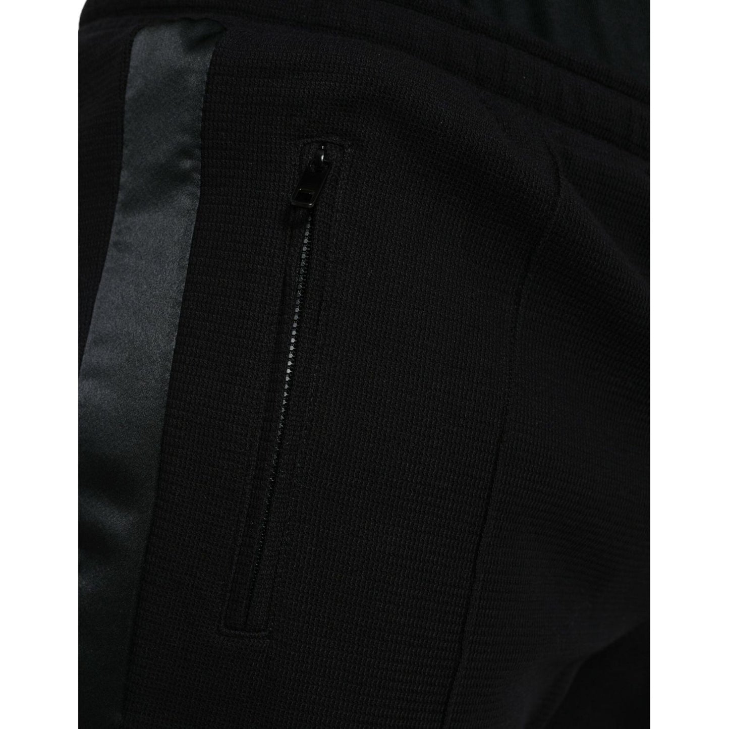 Dolce & Gabbana Elegant Black Cotton Blend Jogger Pants Dolce & Gabbana Black
