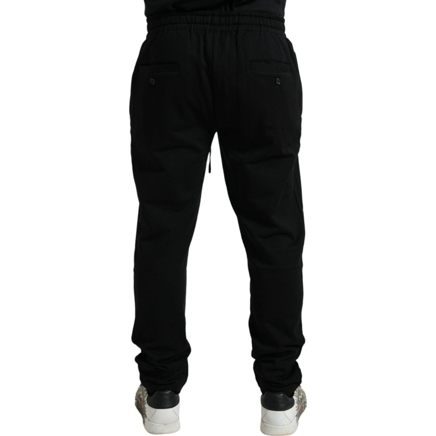 Dolce & Gabbana Elegant Black Cotton Jogger Pants Dolce & Gabbana Black
